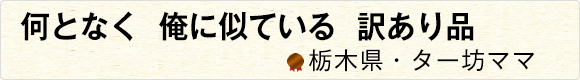 何となく俺に似ている訳あり品 【栃木県・ター坊ママ】